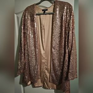 Torrid Rose Gold sequin cardi
